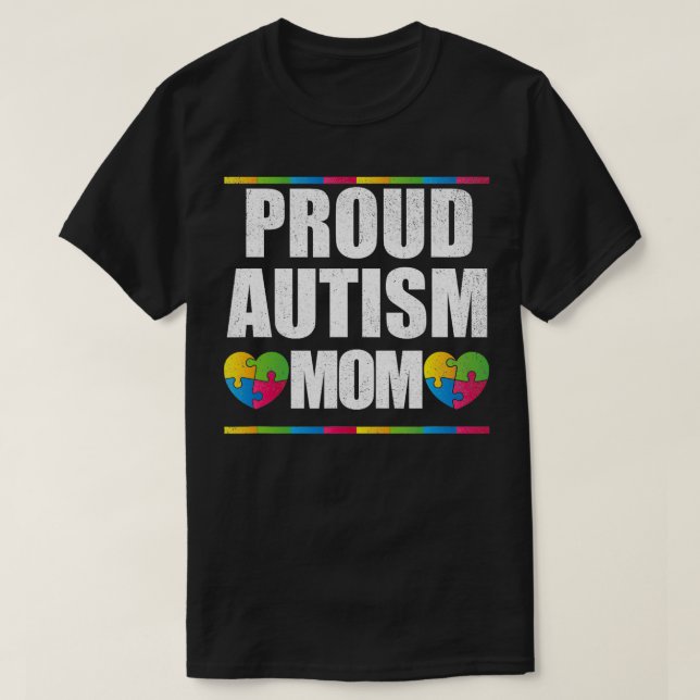 Camiseta Orgullosa madre del autismo madre madre del niño a (Diseño del anverso)