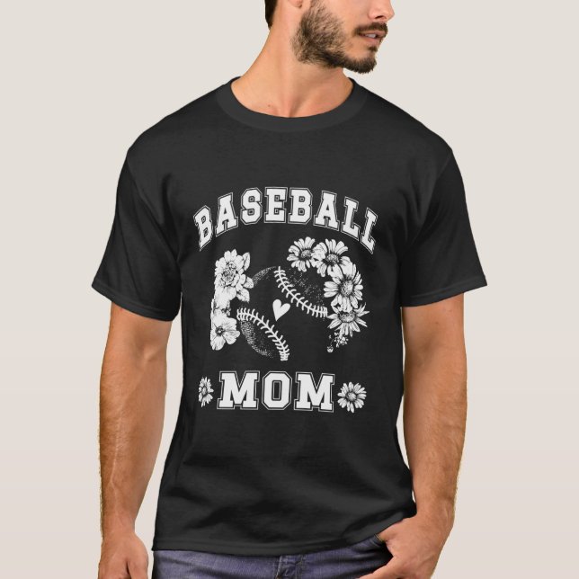 Camiseta Orgullosa madre del béisbol (Anverso)