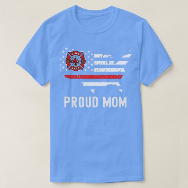 Camiseta Orgullosa madre del bombero y delgada madre amer d (Diseño del anverso)