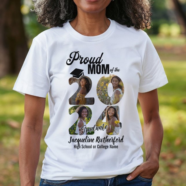 Camiseta Orgullosa madre del Collage de fotos de Personaliz (Subido por el creador)