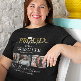 Camiseta Orgullosa madre del Collage de fotos graduado