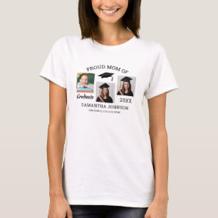 Camiseta Orgullosa madre del graduado 20XX 3 Collage de fot