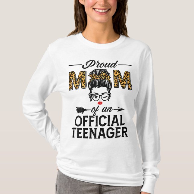 Camiseta Orgullosa madre del leopardo del oficial imprime s (Anverso)