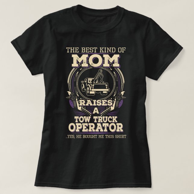 Camiseta Orgullosa madre del operador de camión (Diseño del anverso)