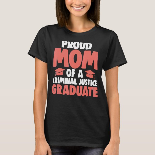 Camiseta Orgullosa Madre Del Tribunal De Mujeres Graduadas  (Anverso)