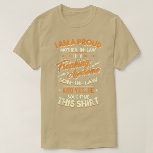 Camiseta Orgullosa Madre En Derecho De Un Impresionante Hij (Diseño del anverso)