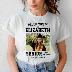 Camiseta Orgullosa Madre Graduada de Último Año de Bachille