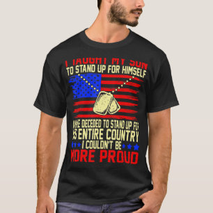 Camiseta Orgullosa madre militar y papá enseñé a mi hijo a