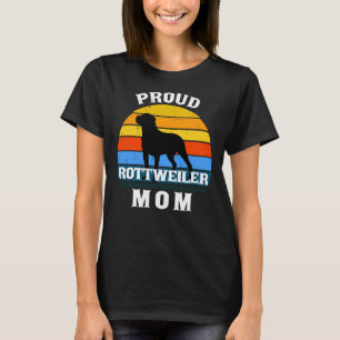 Camiseta Orgullosa Madre Rottweiler Cumpleaños Para Ella