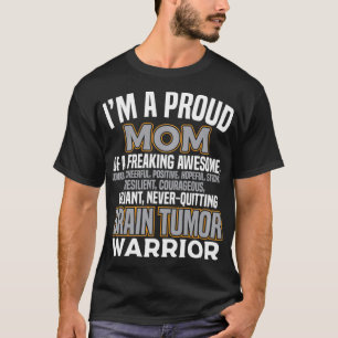 Camiseta Orgullosa madre, superviviente de tumor cerebral, 