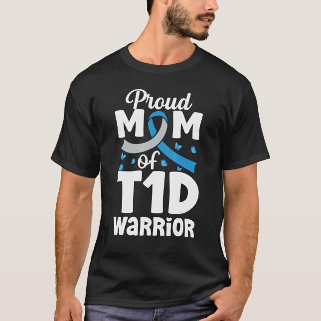 Camiseta Orgullosa Madre T1d Su Lucha Es Mi Lucha Contra La (Anverso)