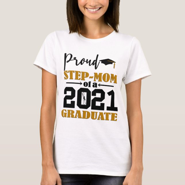 Camiseta Orgullosa Madrina De Un Graduado De 2021 (Anverso)