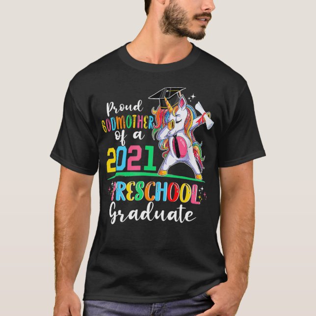 Camiseta Orgullosa Madrina De Un Graduado De Preescolar 202 (Anverso)