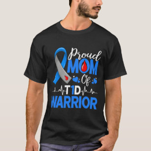 Camiseta Orgullosa Mamá A Guerrero De La Diabetes Insulina 