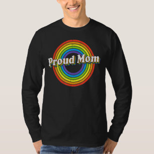 Camiseta Orgullosa Mamá Bandera Lgbt Lgbtq Lesbiana Gay Bis