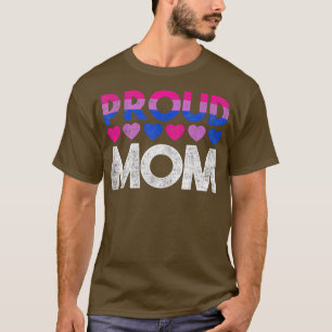 Camiseta Orgullosa Mamá Biseual Orgullo Mamá LGBT Bandera B