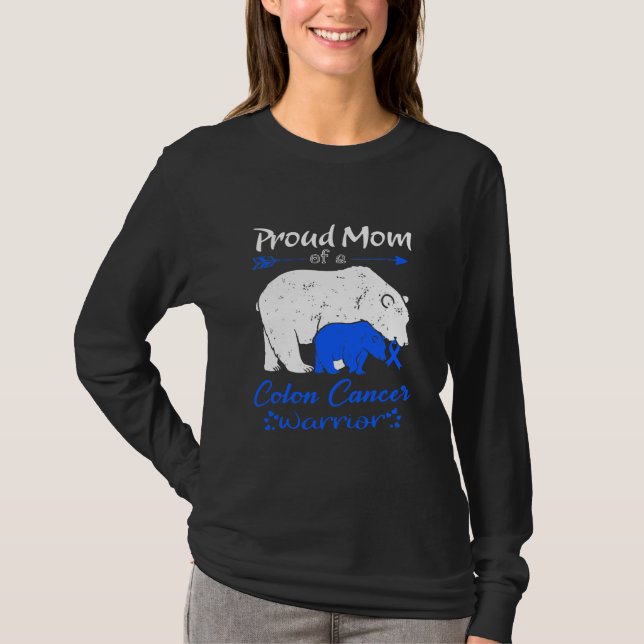 Camiseta Orgullosa Mamá Colón Guerrera del Cáncer  (Anverso)