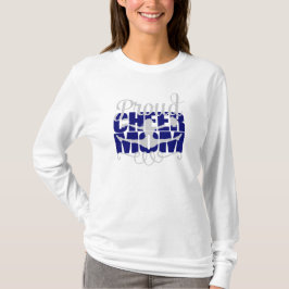 Camiseta Orgullosa mamá con letras azules