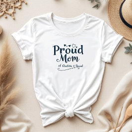 Camiseta Orgullosa mamá de | Día personalizado de la madre