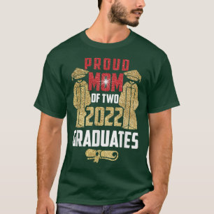 Camiseta Orgullosa Mamá De Dos Graduados Del 2022 Twin Mama
