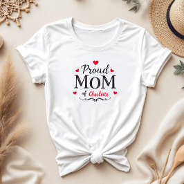 Camiseta Orgullosa mamá de | El lindo día personalizado de 