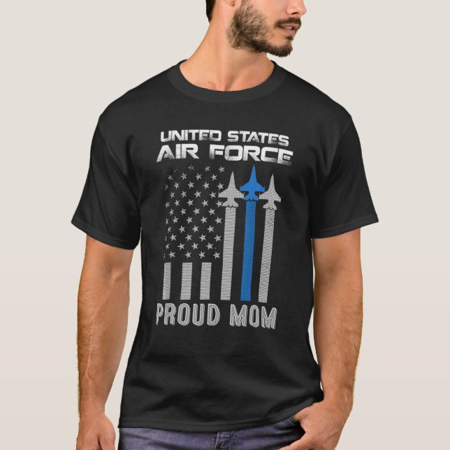 Camiseta Orgullosa mamá de la Fuerza Aérea de Estados Unido (Anverso)