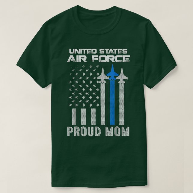 Camiseta Orgullosa mamá de la Fuerza Aérea de Estados Unido (Diseño del anverso)
