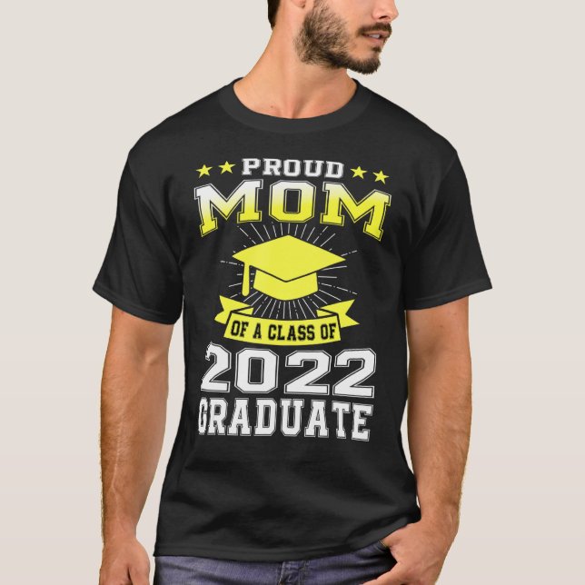 Camiseta Orgullosa Mamá De La Graduación Superior De La Fam (Anverso)