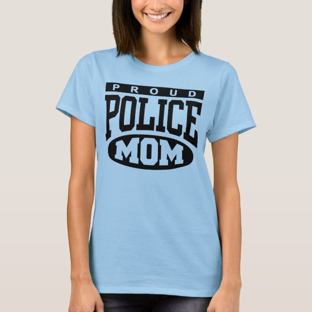 Camiseta Orgullosa mamá de la policía (Anverso)