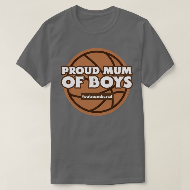 Camiseta Orgullosa Mamá De Los Niños El Baloncesto Supera E (Diseño del anverso)