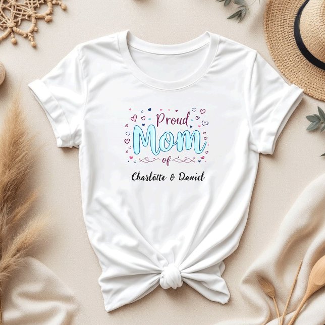 Camiseta Orgullosa mamá de | Personalizado el Día de la Mad (Subido por el creador)