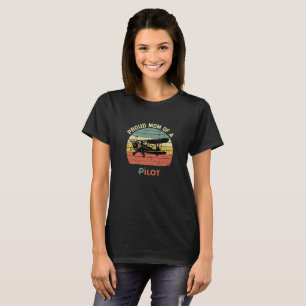 Camiseta Orgullosa Mamá de Piloto, Personalizado Divertido 
