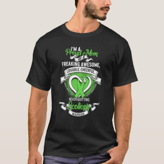 Camiseta Orgullosa Mamá De Scoliosis Guerrero Conciencia Me