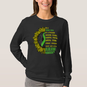 Camiseta Orgullosa Mamá De Scoliosis Warrior Awareness Mes 