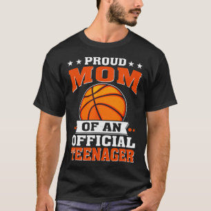 Camiseta Orgullosa Mamá De Un Adolescente Oficial 13 Años S