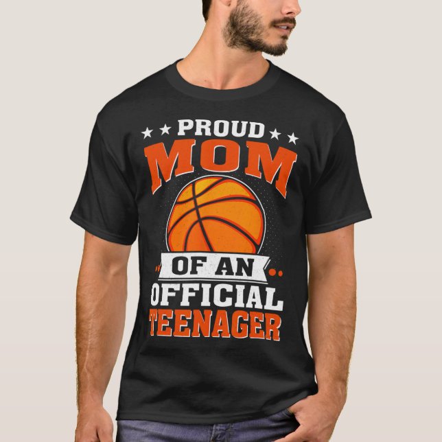 Camiseta Orgullosa Mamá De Un Adolescente Oficial 13 Años S (Anverso)