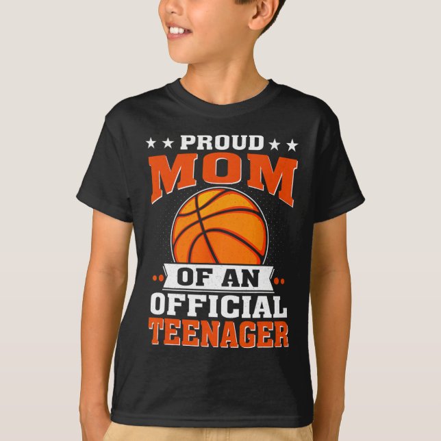 Camiseta Orgullosa Mamá De Un Adolescente Oficial 13 Años S (Anverso)
