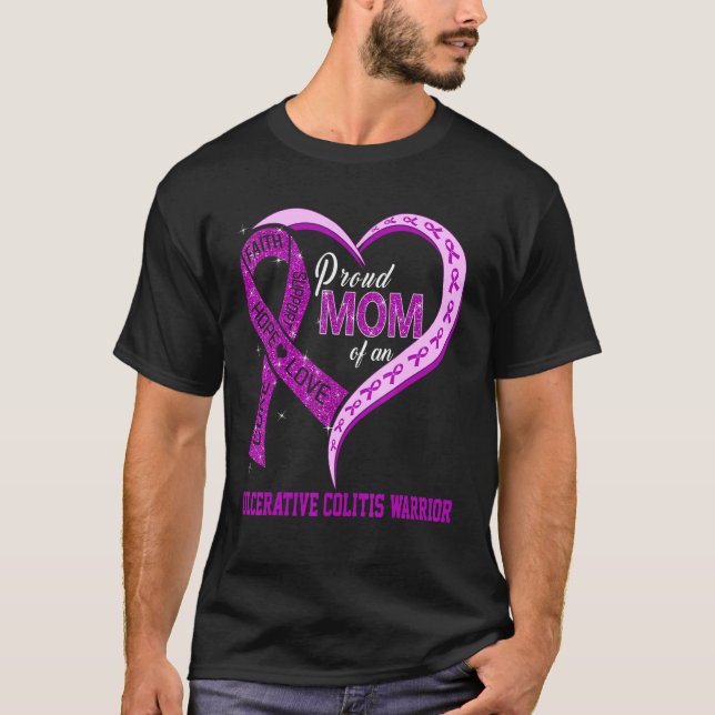 Camiseta Orgullosa Mamá De Un Cinta Ulceradora De Guerrero  (Anverso)