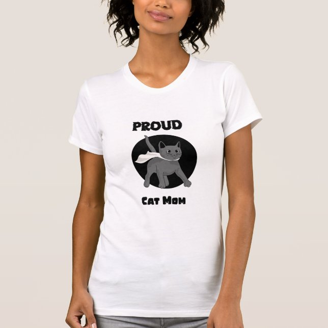 Camiseta Orgullosa mamá de un gato (Anverso)