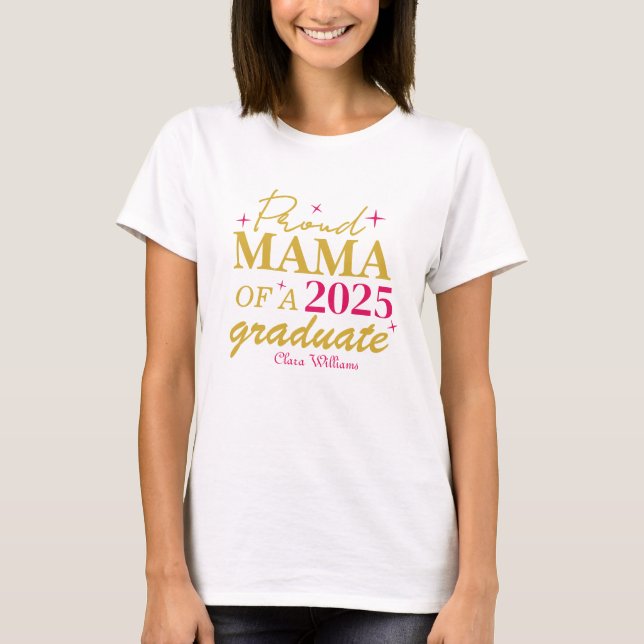 Camiseta Orgullosa mamá de un graduado (Anverso)
