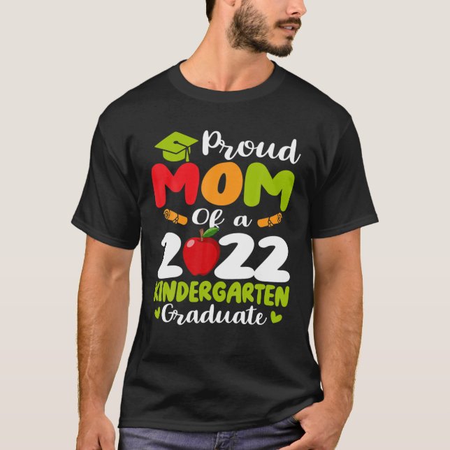 Camiseta Orgullosa Mamá De Un Graduado De Jardín De Niños E (Anverso)