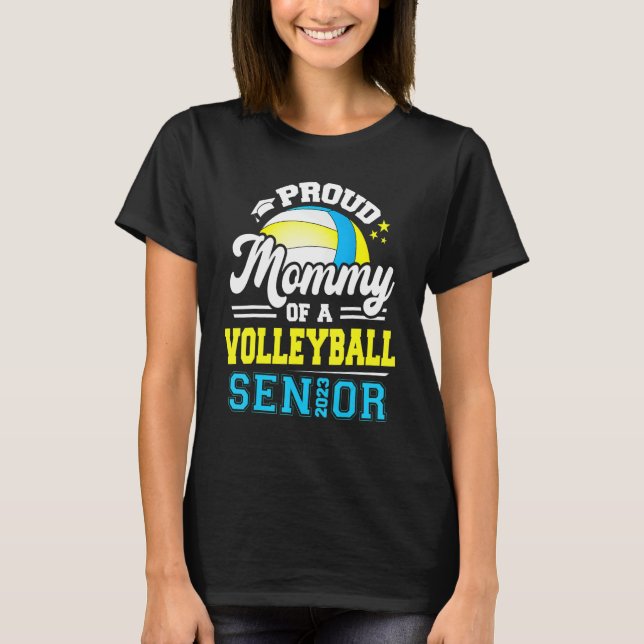 Camiseta Orgullosa Mamá De Un Graduado G De Voleibol Senior (Anverso)