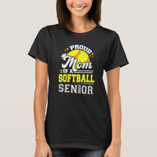 Camiseta Orgullosa Mamá De Un Graduado Superior De Softball