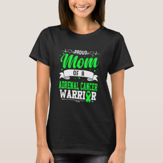 Camiseta Orgullosa Mamá De Un Guerrero Del Cáncer Adrenal