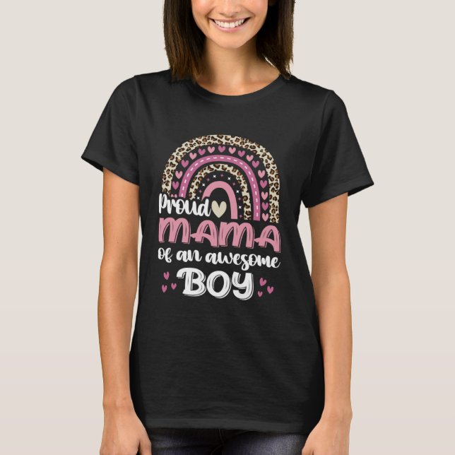 Camiseta Orgullosa Mamá De Un Increíble Niño Leopardo Arcoi (Anverso)
