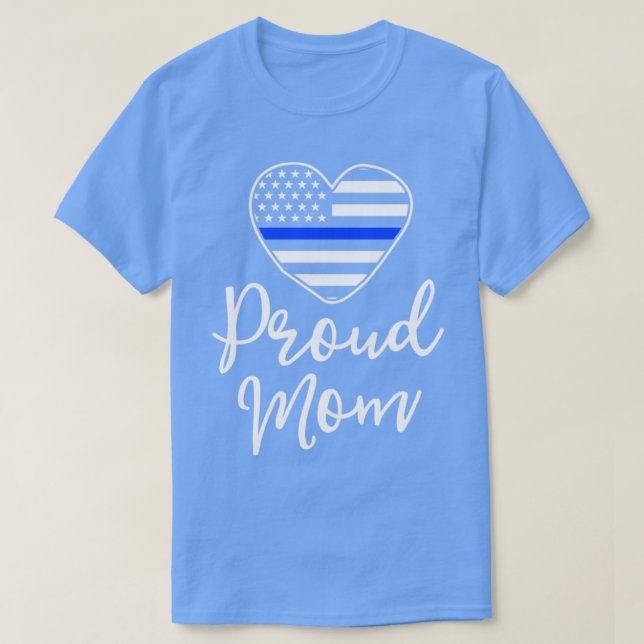 Camiseta Orgullosa Mamá De Un Oficial De Policía Ama Bastan (Diseño del anverso)