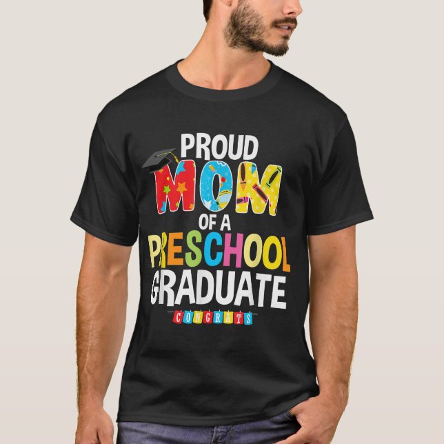 Camiseta Orgullosa Mamá De Un Regalo De Graduación De Prees (Anverso)