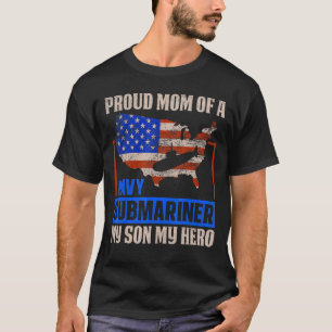 Camiseta Orgullosa Mamá De Un Veterano De Helmsman Submarin