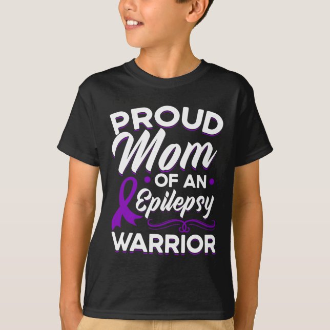 Camiseta Orgullosa Mamá De Una Epilepsia De Guerrero Epilep (Anverso)