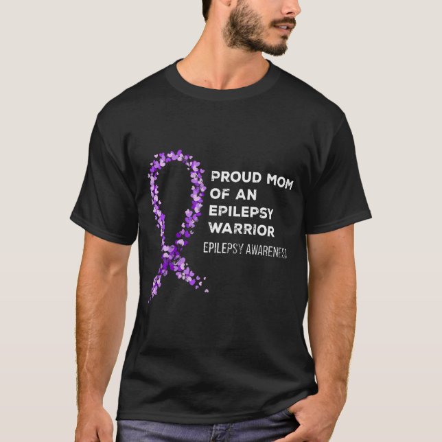 Camiseta Orgullosa Mamá De Una Epilepsia De Guerrero Epilep (Anverso)